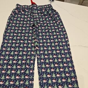 Vineyard Vines Kids Pajama Bottoms - Blue with Festive Print